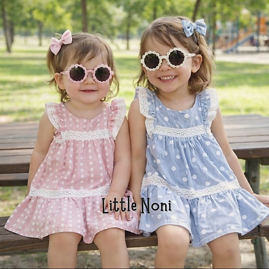 เดรส 3 in 1 แว่นยูวีลายดอกไม้ ยางรัดผม R^CHEL Z0E น่ารักมาก!! Sz18m,2T,3T,4T ..ใหม่+TAG