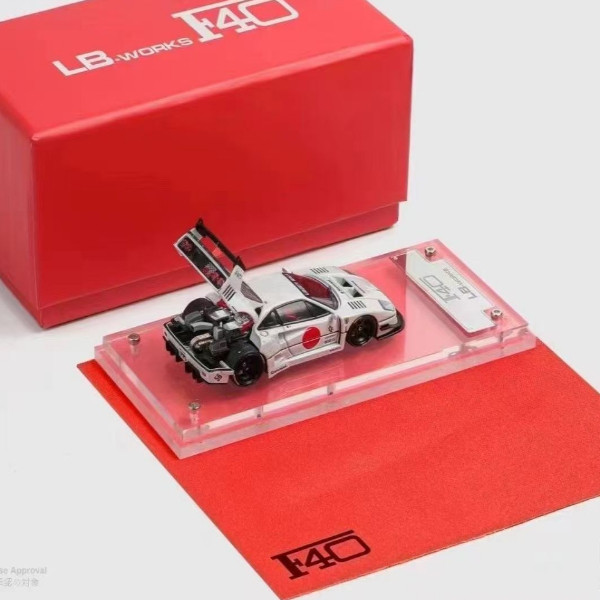 Star Model 1/64 Ferrari F40 LBWK White Alloy รถเหล็กโมเดลของเล่นของขวัญวันเกิด