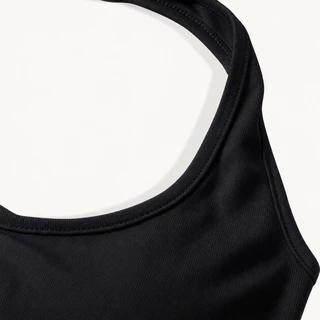 (พร้อมส่ง24ชม.) halter top เสื้อคล้องคอสีดำ ลายดาวประกายสีเงิน ทรงเข้ารูป ฟีล y2k ดาร์กหวานเท่
