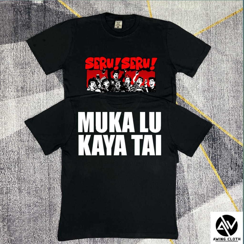 KATUN FUN FUN FUN YOUR FACE RICH TA1 เสื้อยืด Distro เสื้อยืดสําหรับผู้ชายและผู้หญิง Combed Cotton 2