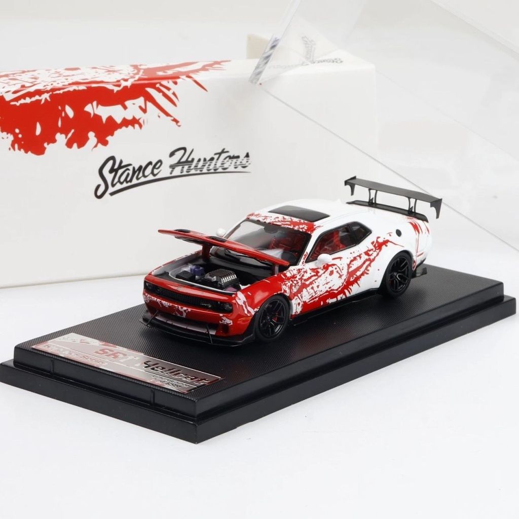 SH 1: 64 Dodge Challenger SRT Hellcat Hellcat จําลองรถรุ่น