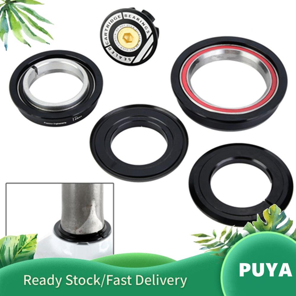 Puya Puya ชุดหูฟังจักรยาน AL6061 T6 Anti-Rust ตรงหลอดส้อม 4456ST สีดำจักรยานเสือภูเขาเรียวอุปกรณ์เสร