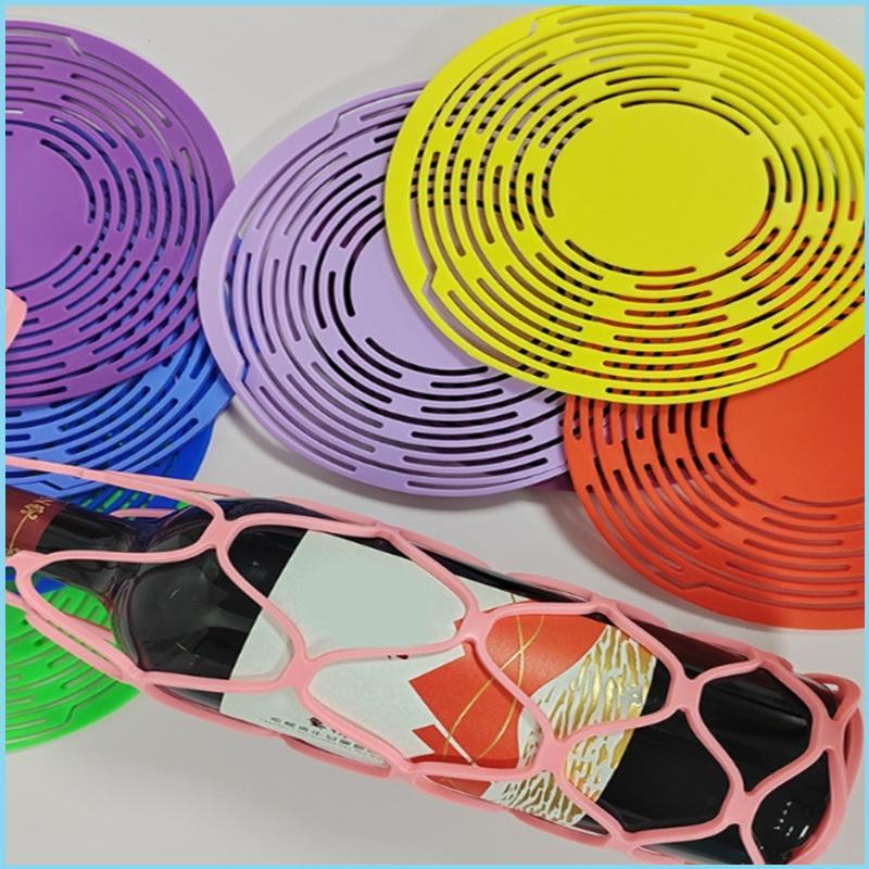 EZR Wine Bag ผู้ให้บริการขวดไวน์ พลาสติกพับขวดเดี่ยวกระเป๋าถือแขนป้องกันพร้อมที่จับสําหรับ Dinn