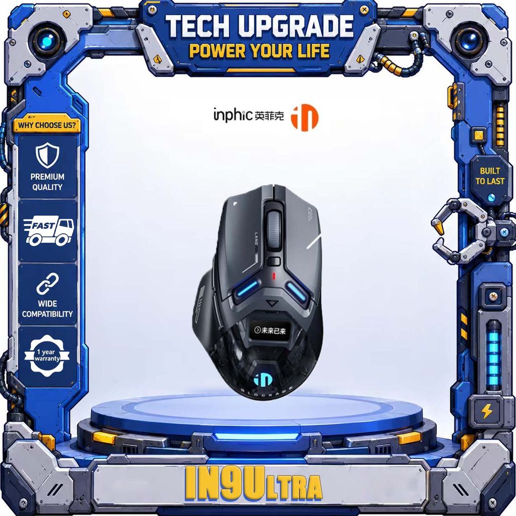 Inpic IN9Ultra Gunfire Edition สามโหมด PAW3950 ไร้สาย 8k เกมเมาส์ E-sports