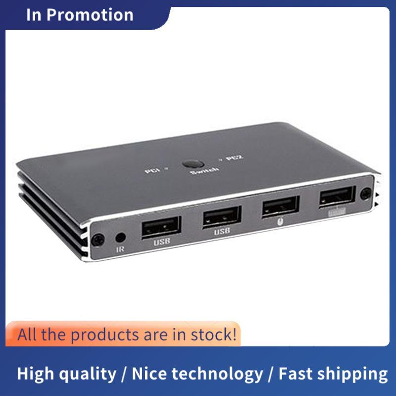 2 พอร์ต -สวิตช์ KVM ที่รองรับ 4K 60Hz USB Keyboard Mouse Printer Sharing, Dual PC to 1 Monitor สําหร