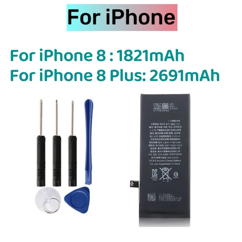สําหรับ Zero-cycle คุณภาพสูงชาร์จ Batterie สําหรับ iPhone 8 8 Plus iPhone 8 Plus iPhone 8 เปลี่ยนแบต