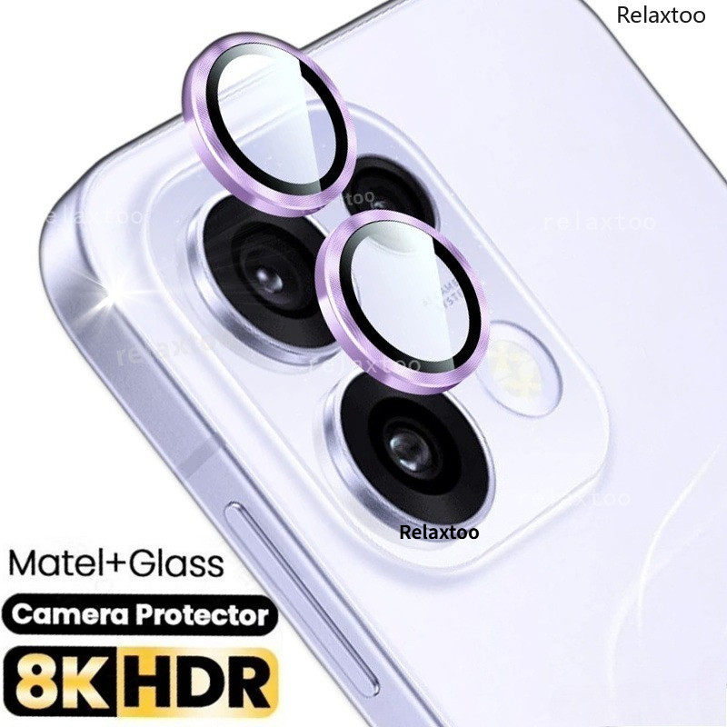 อลูมิเนียมป้องกันกล้องสําหรับ OPPO Reno16 Reno 16 Pro F 16Pro 16F Reno16Pro Reno16F 5G HD แหวนโลหะเต็มรูปแบบกระจกนิรภัยกล้องเลนส์ปกหลังฟิล์มโทรศัพท์