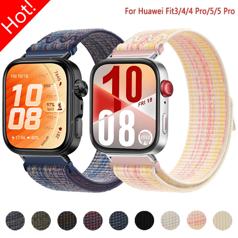สายรัดไนลอนสําหรับ Huawei Watch Fit 5Pro/4 Pro/5/4 สายรัดข้อมือสมาร์ทวอทช์สร้อยข้อมือ Sport Band