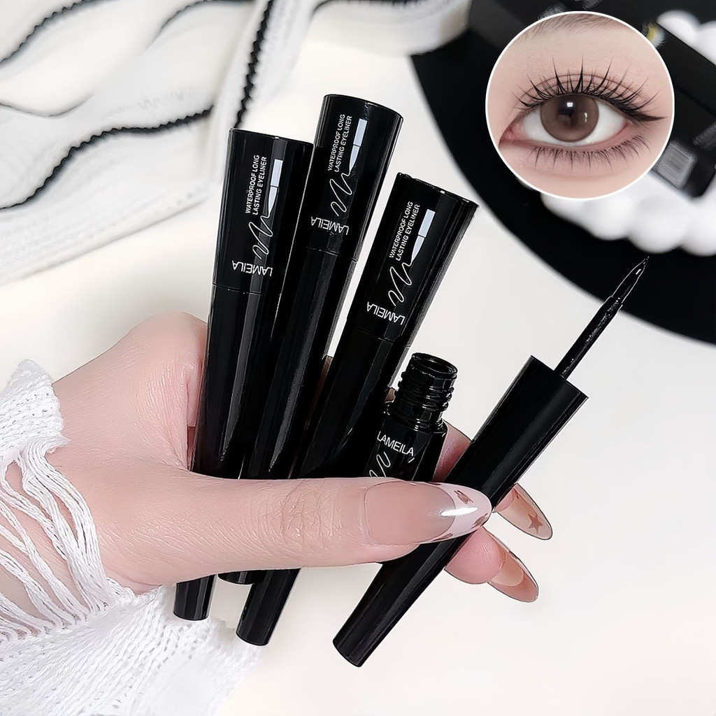 LD-shop: LAMEILA อายไลเนอร์ชนิดเหลวกันน้ำติดทนนาน สร้างลุคอายไลน์จิ้งจอกเย็นสบาย เหมาะสำหรับแต่งหน้าประจำวัน
