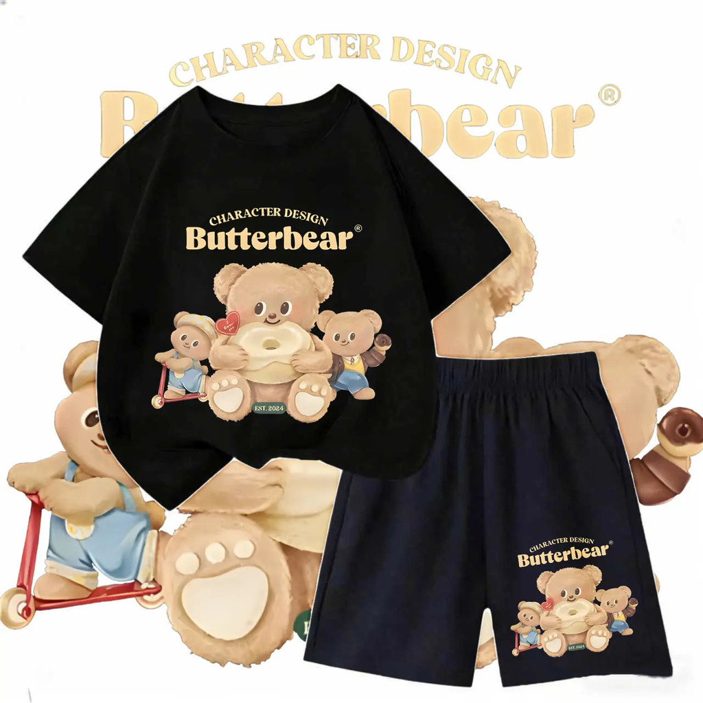 【Bangkok】 ชุดเด็กใหม่ปี 2026 ทีชีส์เด็ก พร้อมส่ง ส่งไว cute butterbear เสื้อกั๊กแฟชั่น ลายเทศกาลตรุษจีน คอกลม สกรีนลายม