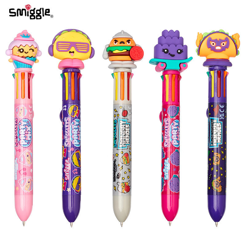 ออสเตรเลีย smiggle เด็กนักเรียนผลไม้กลิ่นหอมดินสอปากกาลูกลื่นหลากสีปากกาสีน้ําชุดกล่องของขวัญ