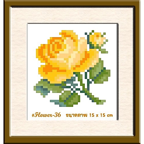 ไอแอมครอสติช iamcrossstitch DIY รหัสTmini-036 15x15 cm. ชุดอุปกรณ์งานฝีมือปักครอสติชครบชุด