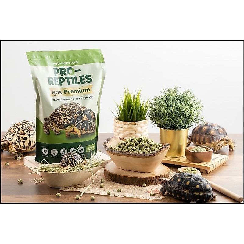 Pro-Reptiles​ สูตร Premium ขนาด 1 kg ไฟเบอร์สูง กระดองเรียบ