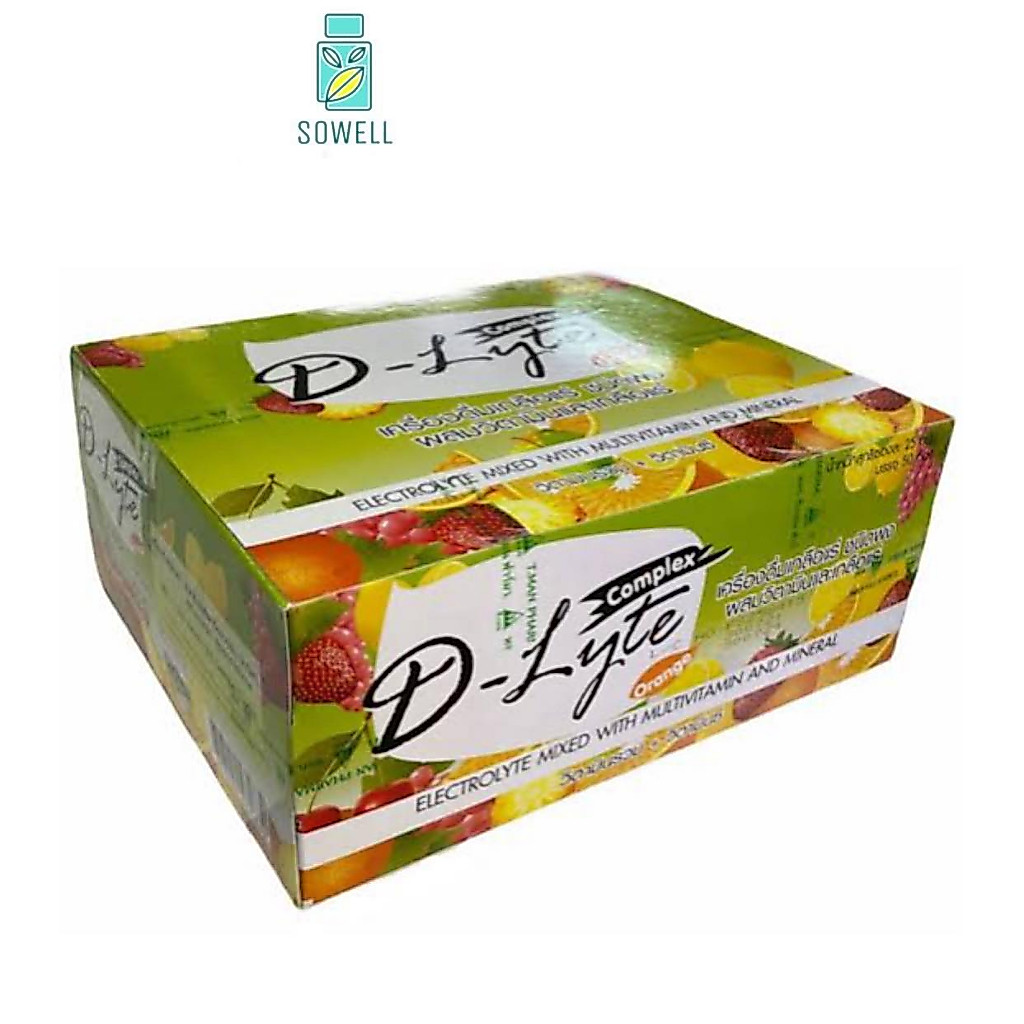 เกลือแร่ D-Lyte ผสมวิตามิน 50 ซอง(ให้พลังงานมี วิตามินรวม) รสส้ม