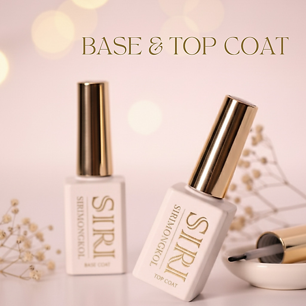 Base Coat & Top Coat Sirimongkol | เบสโค้ทรองพื้นและท็อปโค้ทเคลือบเงาสำหรับร้านทำเล็บ