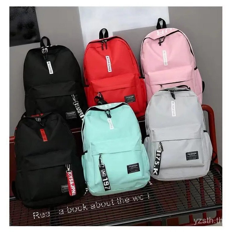 LYS Bag กระเป๋าเป้สะพายหลัง ความจุขนาดใหญ่เวอร์ชั่นเกาหลีของกระเป๋าเป้สะพายหลังวิทยาเขตนักเรียนแฟชั่