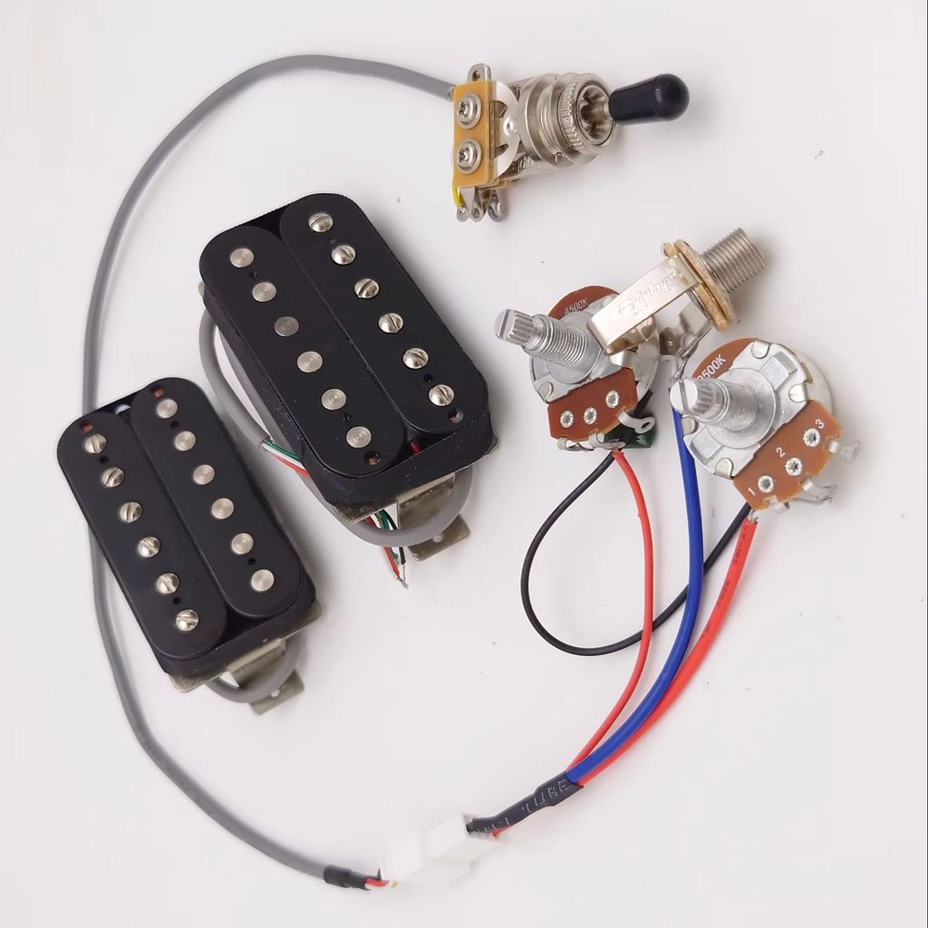 Alnico 2 คลาสสิก 57 กีตาร์ Humbucker รถกระบะชุด 50/50 มม.สะพานคอ 4C 1V1T สําหรับ L/P กีตาร์ไฟฟ้า