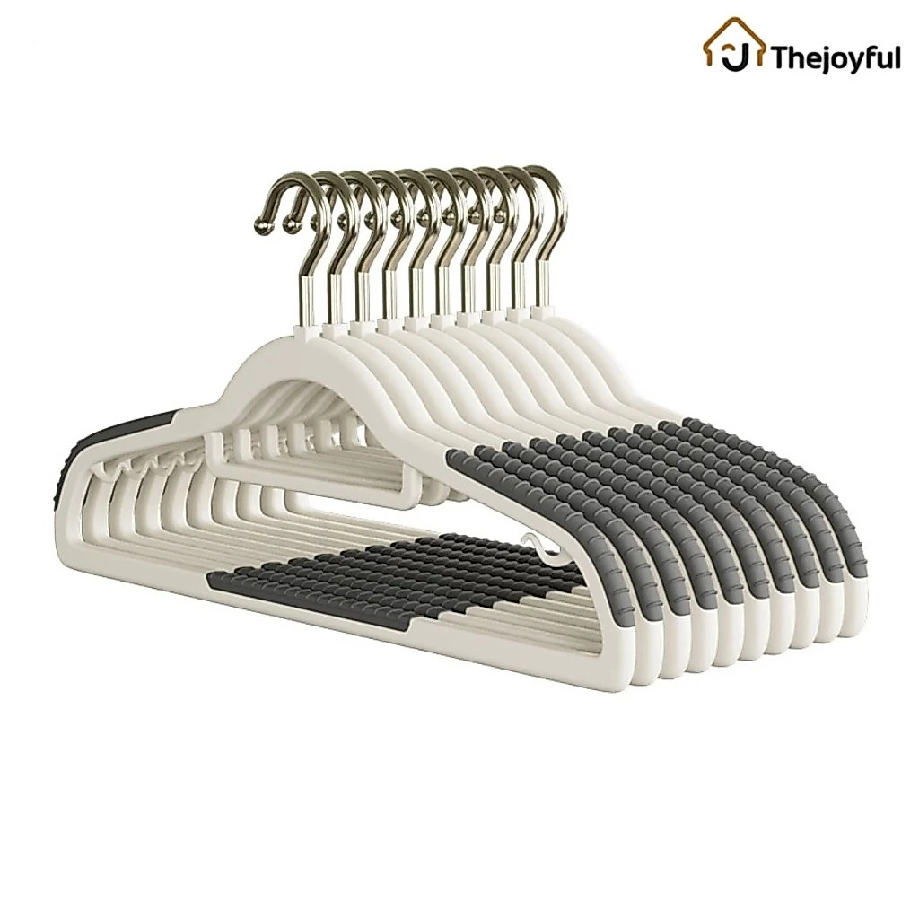 Thejoyful ไม้แขวนเสื้อ ไม้แขวนเสื้อกันลื่น hanger (5/10/20 ชิ้น) กันผ้าลื่น โค้งมน ไม่ทิ้งรอย แข็งแรง ทนทาน