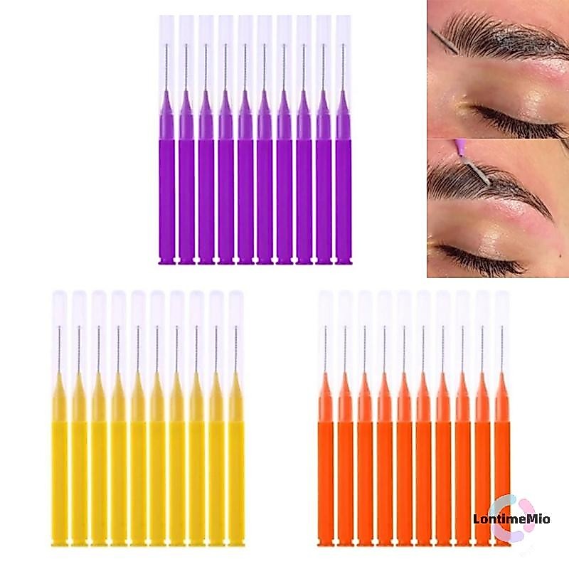 Lontimemio] 10 ชิ้น Microbrush Applicators Eyelash Extensions แปรงทําความสะอาดกาวขนตาใหม่