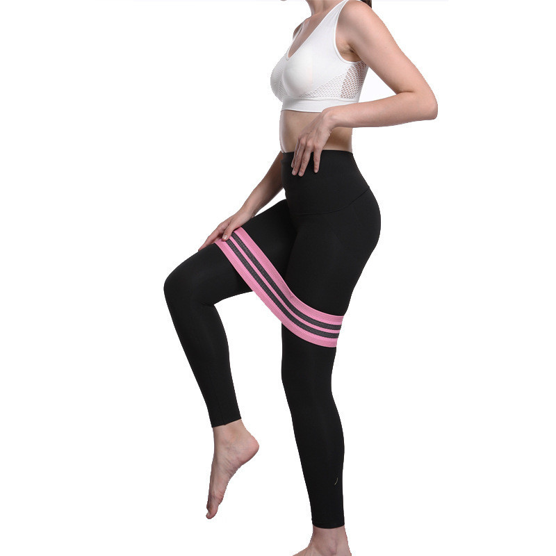 Squat Resistance Band Hip-Lifting Stovepipe Yoga Tension Band Hip-Lifting Ring Elastic Band ถัก Anti