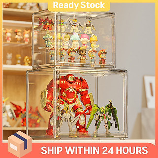 Acrylic Display Case for Popmart Magnetic Transparent Storage Box with Stackable Dustproof Organizer