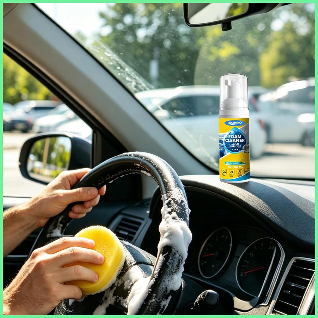 น้ํายาทําความสะอาดเบาะ 200ml Multi-Purpose Foaming Auto Dashboard Detailing Spray สําหรับแดชบอร์ดพรม