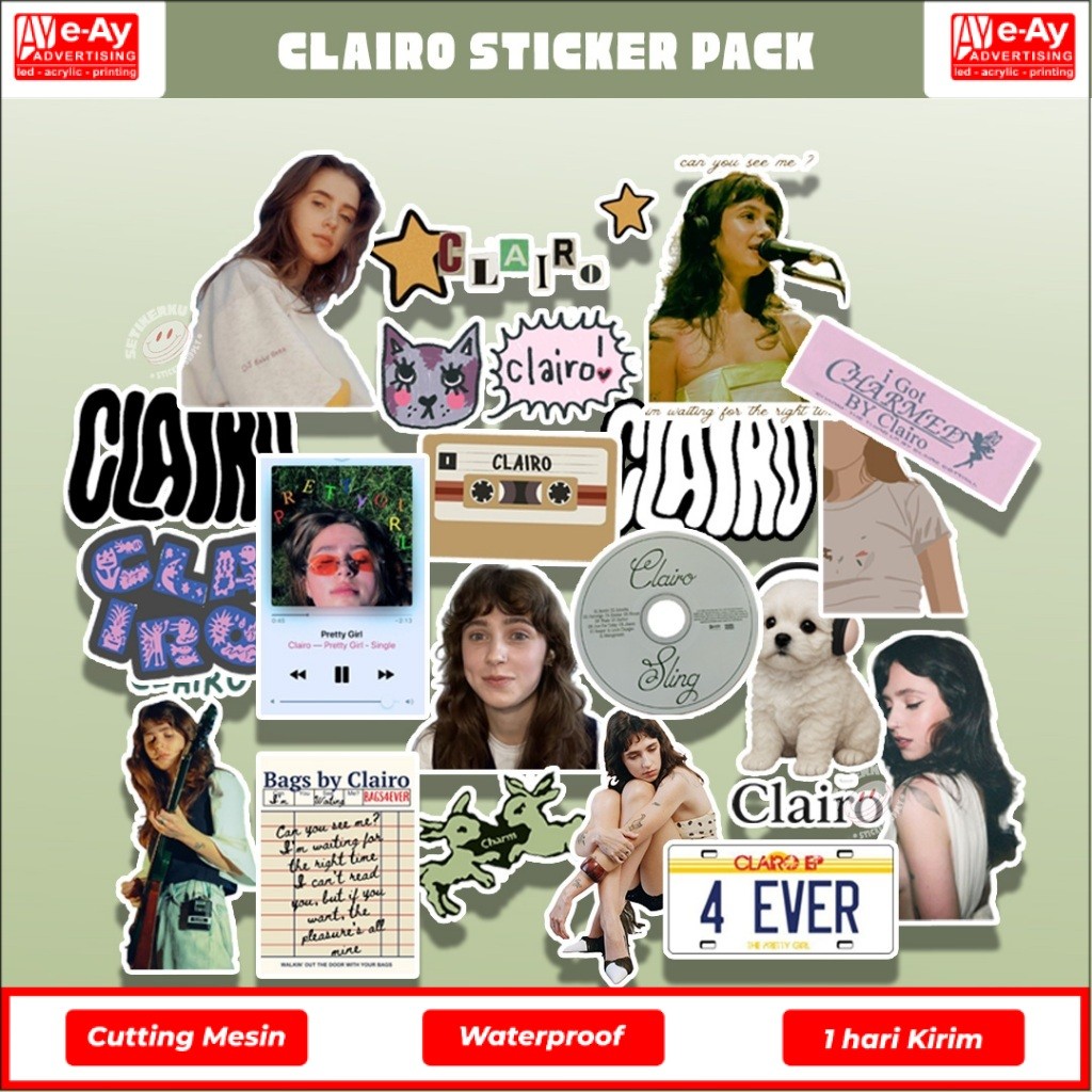 20 ชิ้น CLAIRO สติ๊กเกอร์แพ็ค | สติ๊กเกอร์ Clairo aesthetic - eayadvertising