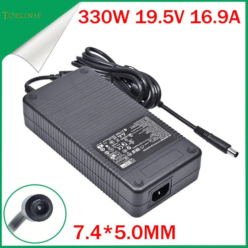 330W Charger 19.5V 16.9A 7.4*5.0 มม.ADP-330AB D อะแดปเตอร์แล็ปท็อปสําหรับ Dell Alienware M18X R1 R2 