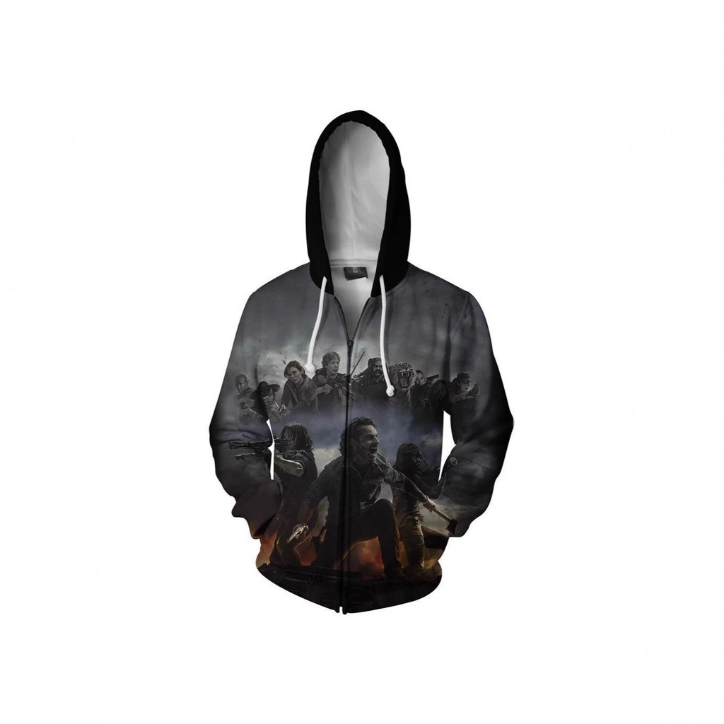 Halloween Walking Dead the Walking Dead 3D เสื้อแจ็คเก็ตพิมพ์ลายดิจิตอล
