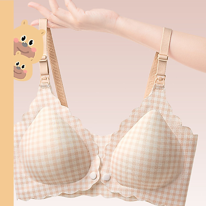 🎀bearbra🎀พร้อมส่ง บราตะขอหน้า ชุดชั้นในพยาบาลคลอดบุตร ชุดชั้นในหัวเข็มขัดด้านหน้าที่สะดวกสบาย