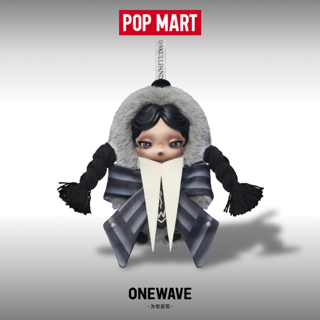 Pop Mart SKULLPANDA X Wednesday จี้ตุ๊กตา SP Never Moore เวอร์ชั่นเครื่องแบบวิทยาลัย