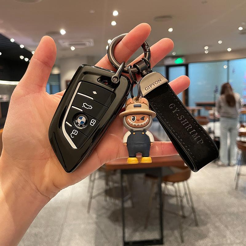ฝาครอบกุญแจ BMW ใหม่ Five Series 325li รถ x1x2x3x5 สาม Series i3 ใบมีด 530 หัวเข็มขัด 4 Series Influ