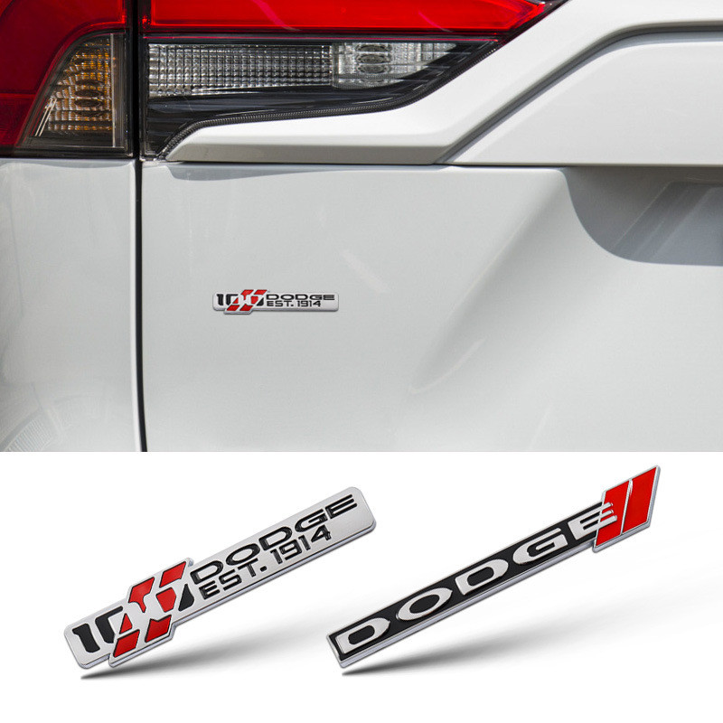 พร้อมสต็อก เหมาะสําหรับสติกเกอร์รถยนต์ DODGE DODGE DODGE DODGE DODGE Modified Metal Body Fender ป้าย