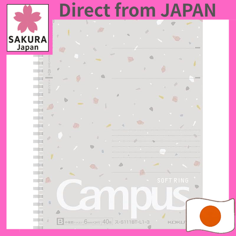 Kokuyo Campus Soft-Ring Notebook Limited Edition Sheer Stone Pattern Semi-B5 B-ruled / S-S111BT-L1/-