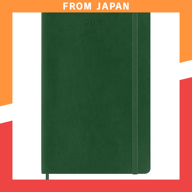 Moleskine Planner, Starting January 2026, 12-Month Daily Diary, Large Size (13cm x 21cm), Soft Cover