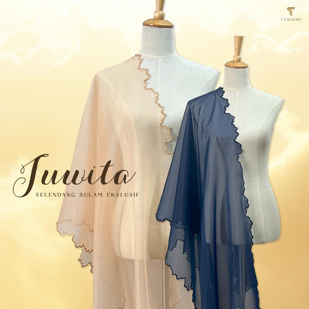 TUNIKMY Selandang Sulam Juwita Organza ผ้าคลุมไหล่