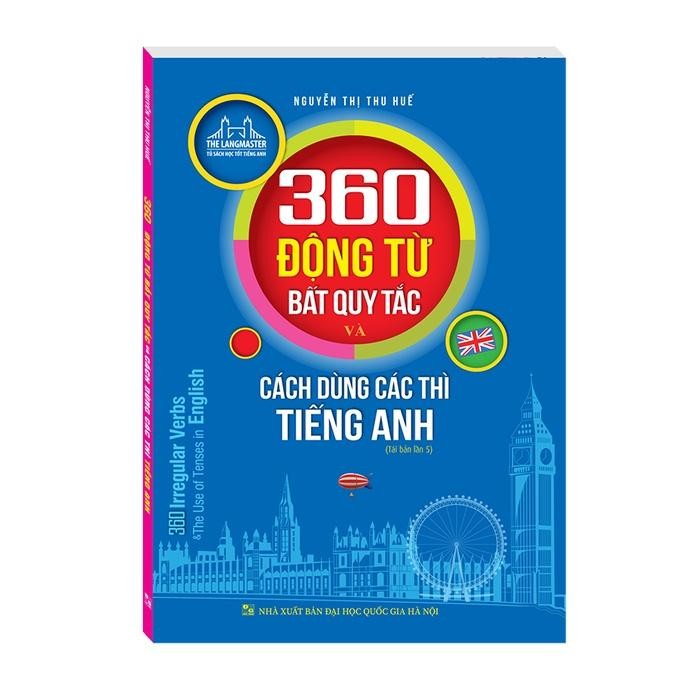 หนังสือ - The Langmaster - 360 Irregular Verbs และ How to Use English Tenses - เวอร์ชันสี - Minh Tha