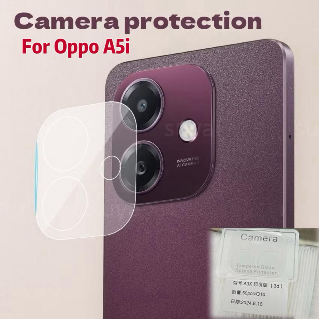 ฟิล์มกระจกเลนส์กล้อง สำหรับ Oppo A5i A5X A5Pro A3X A3 ตรงรุ่น กันรอยกล้อง พร้อมส่ง