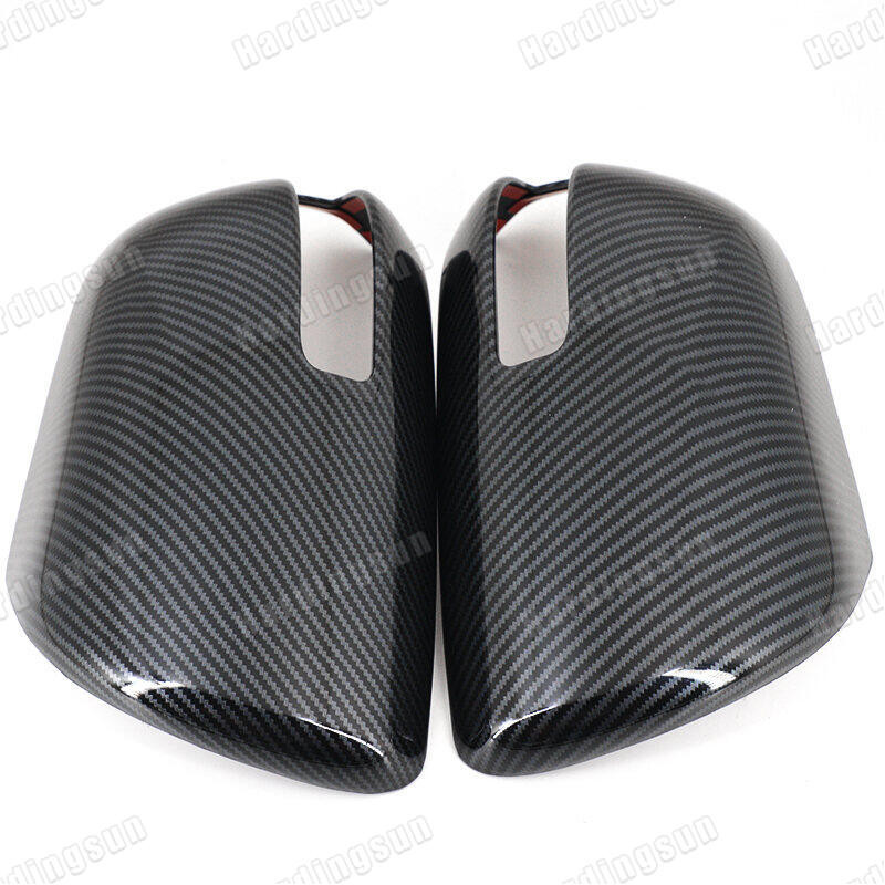 KLNU สําหรับ Toyota Fortuner Sw4 2005-2015 รถสีดําคาร์บอน Fibre กระจกมองหลัง Trim 2010 ถึง 2014