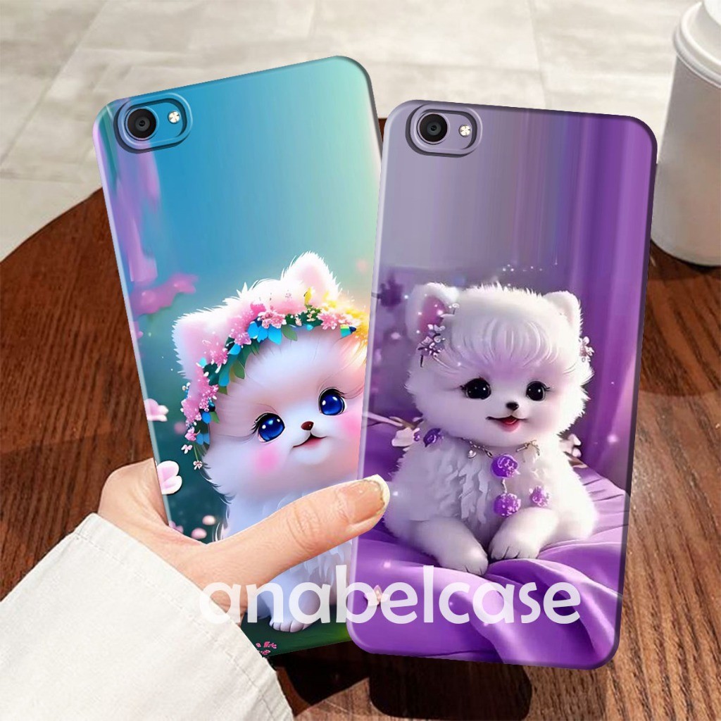 SOFTCASE Vivo v5 / v5s / v5 + / v5 lite / y65 / y66 / y67 /Y71 / v7+ / v9 / y53 old cute Puppy - luc