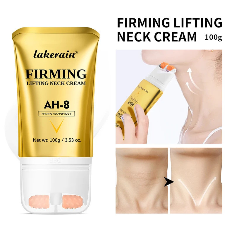 Lakerain Anti-wrinkle AH-8 Frong คอครีม Roller คอ Lifting Care นวดคอครีม Moisturizing Beauty คอครีม