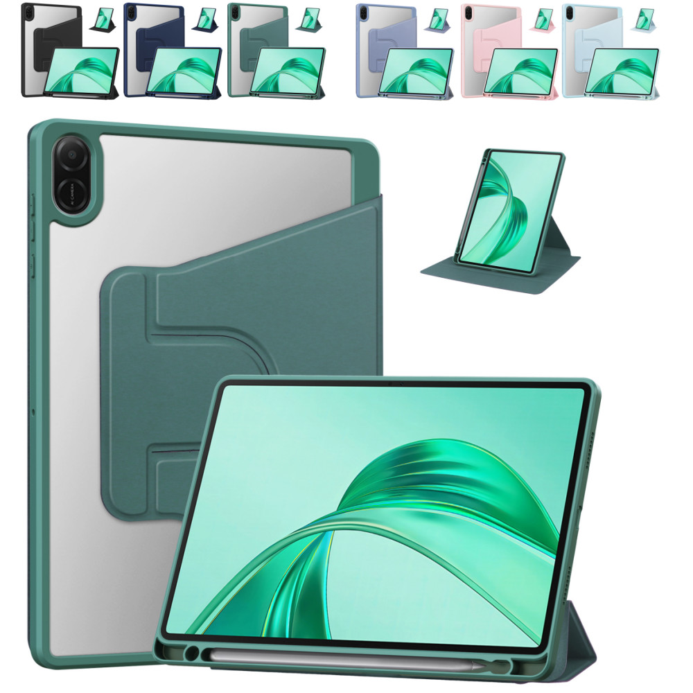 สําหรับ Honor Pad X8a LTE กรณี NDL-W09 NDL-L09 11 "หมุน Hard Stand Cover พร้อมที่ใส่ดินสอซองหนัง