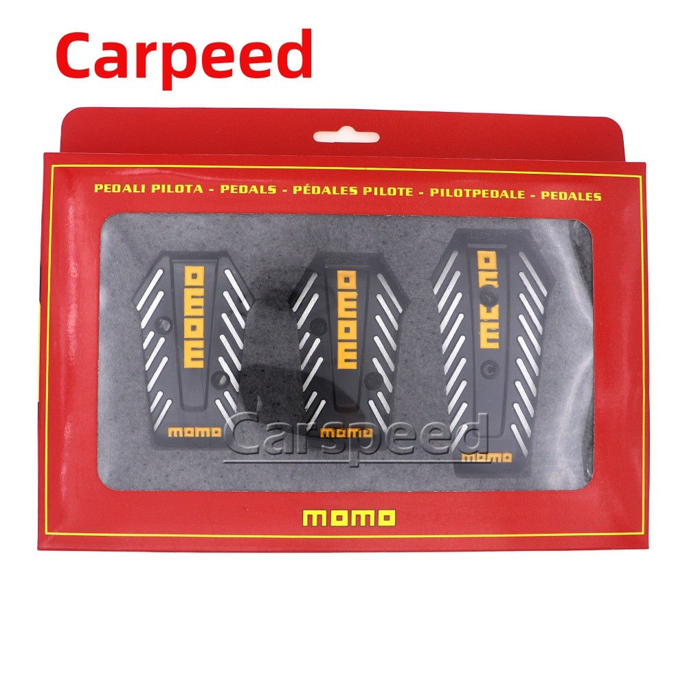 MOMO สไตล์รถ Racing Pedals Universal คู่มือเบรคเท้าเหยียบลื่นสีดําเงินกีฬา Racing Pedals - รูปที่ 6