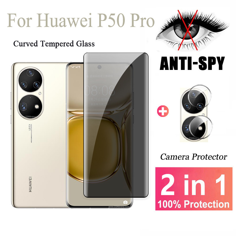 ฟิล์ม Huawei P50 Pro กระจกนิรภัยความเป็นส่วนตัวฟิล์มสำหรับ Huawei P40 P30 P20 Mate 40 30 50 Pro P50 