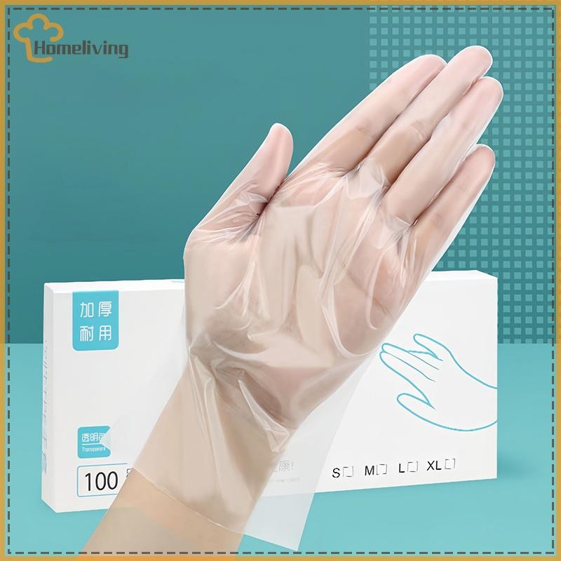 บ้าน 50/100 ชิ้น Latex ฟรีถุงมือ TPE ถุงมือทิ้งโปร่งใสลื่นกรดทํางานความปลอดภัยเกรดอาหารในครัวเรือนทําความสะอาดถุงมือ TH