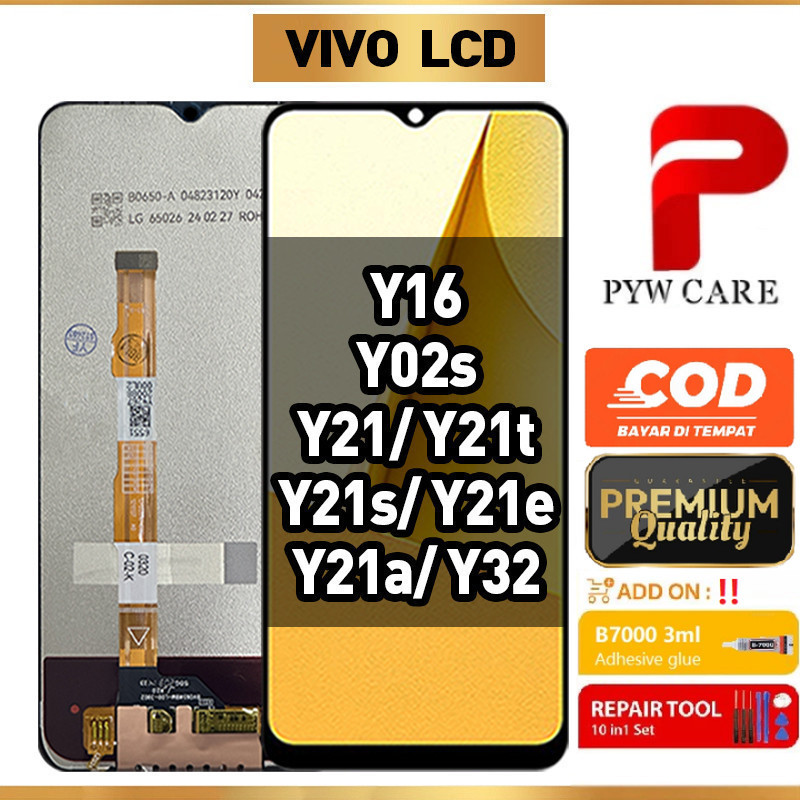 หน้าจอ LCD ที่รองรับสําหรับ Vivo Y21T / Vivo Y21 / Vivo Y02S / Vivo Y16 / Vivo Y21s / Vivo Y21e / Vi