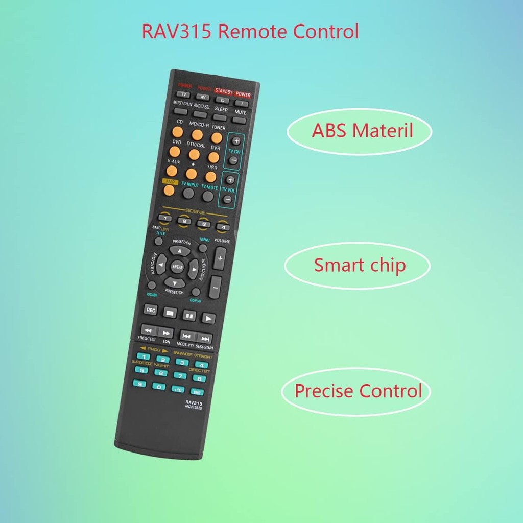 GHUST RAV315 เปลี่ยนรีโมทคอนโทรลสําหรับ Yamaha RX-V459 RX-V4600 RX-V463 RX-V550 RX-V557 RX-V559 RX-V