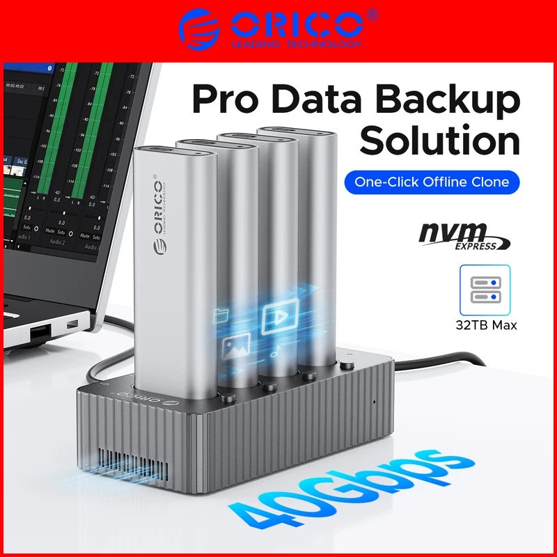 ORICO USB4 40Gbps M.2 NVMe SSD Clone Docking Station 4 Bay 2 Bay offline clone SSD enclosure สําหรับ