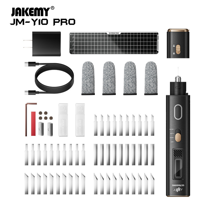 JAKEMY JM-Y10 Pro มีดตัดอัลตราโซนิกไฟฟ้าสําหรับซ่อมโทรศัพท์มือถือ Multi-function 3D พิมพ์ชิ้นส่วนกาว