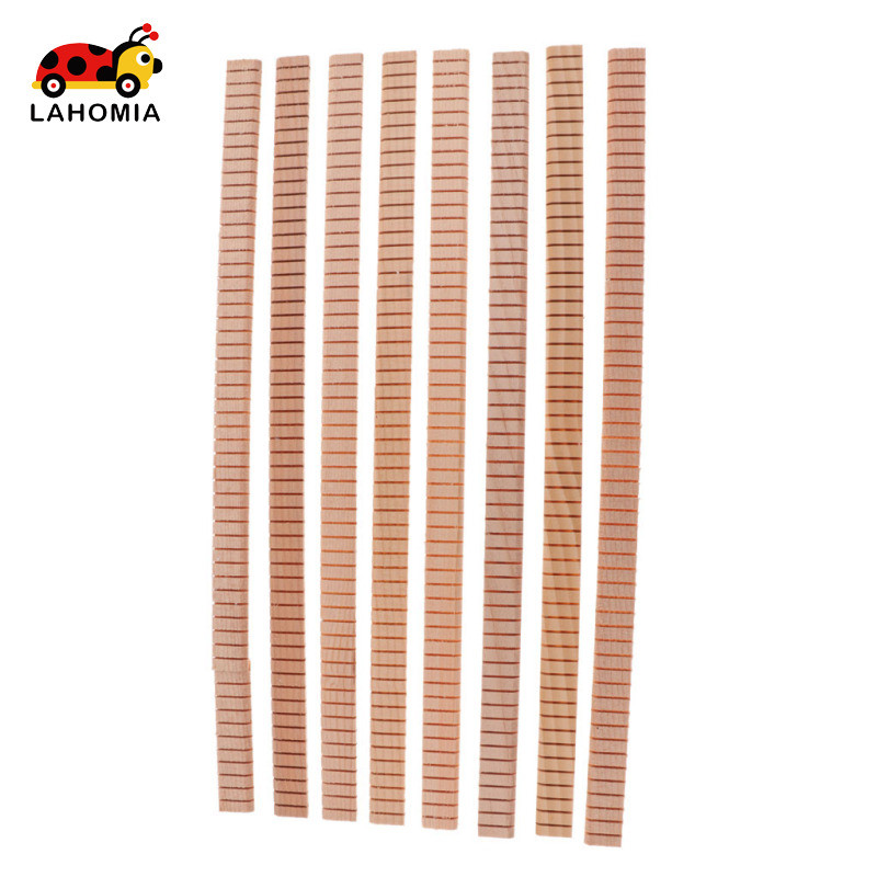[Lahomia] 8 ชิ้น Spruce Guitar Binding Purfling Strip Edge Guitar Inlay Parts